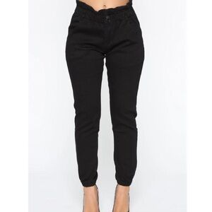 fashion nova black paper bag jeans